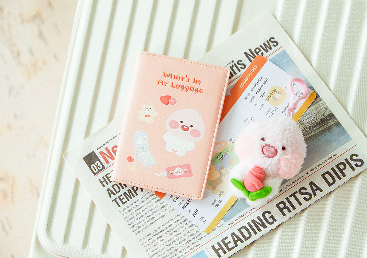 Etui Passeport Petite Apeach - Kakao Friends