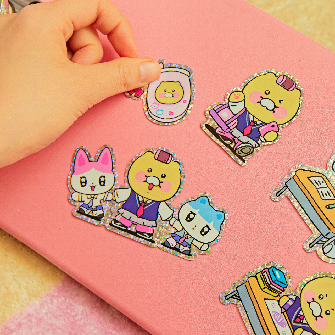 KAKAO FRIENDS - Autocollant(Bleu) Friends