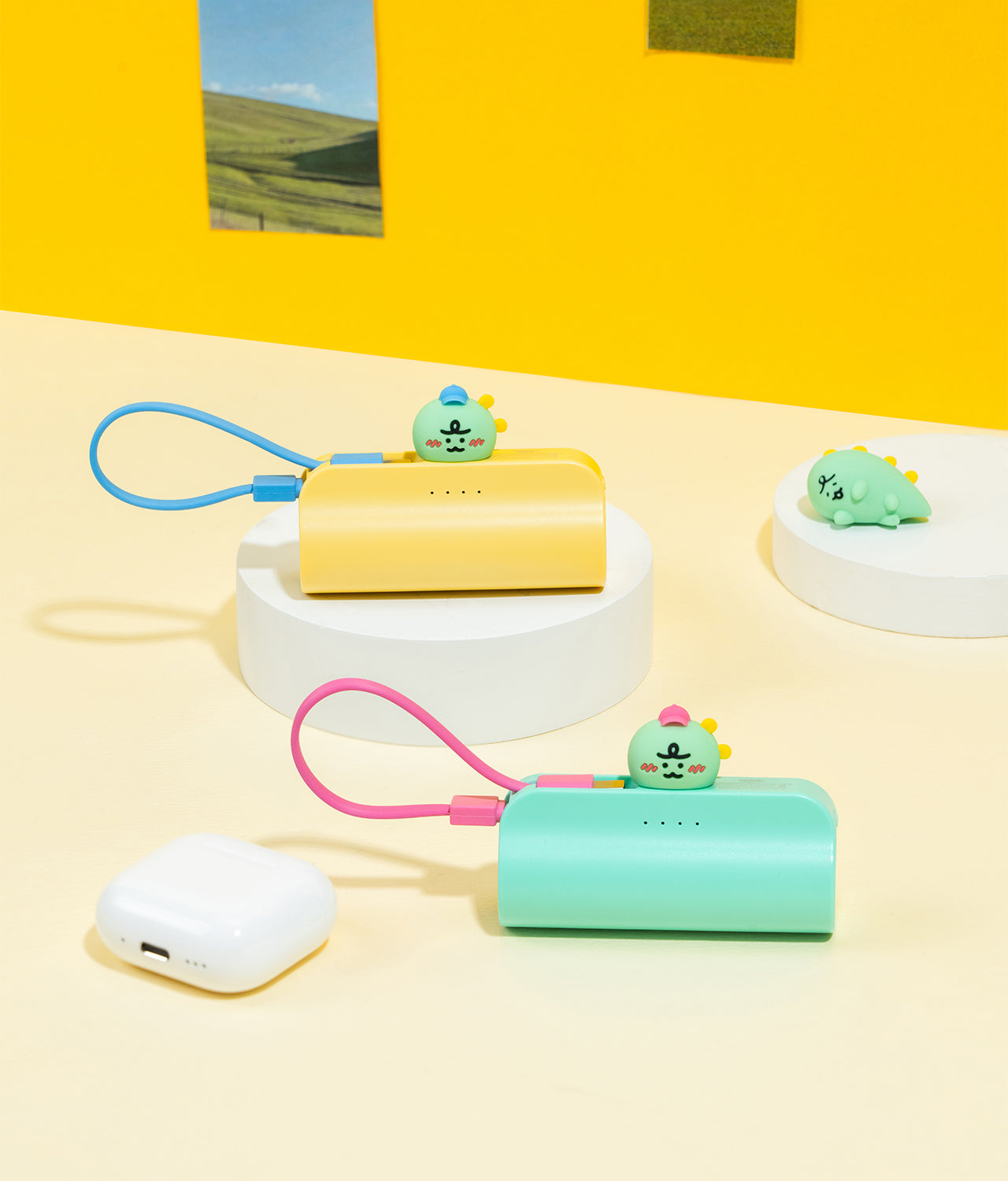 KAKAO FRIENDS - Casquette Batterie Externe Jordy Jaune - Detail 3