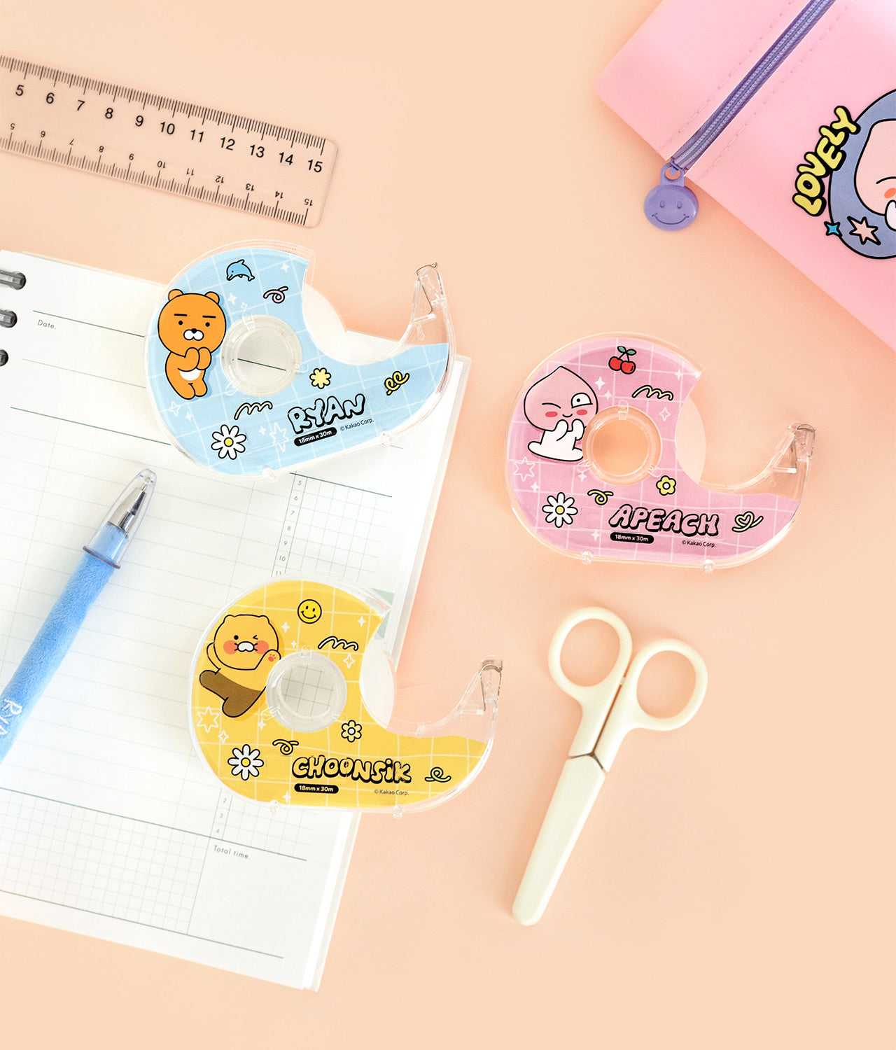 KAKAO FRIENDS - Transparent Ruban Adhesif Ryan - Detail 7