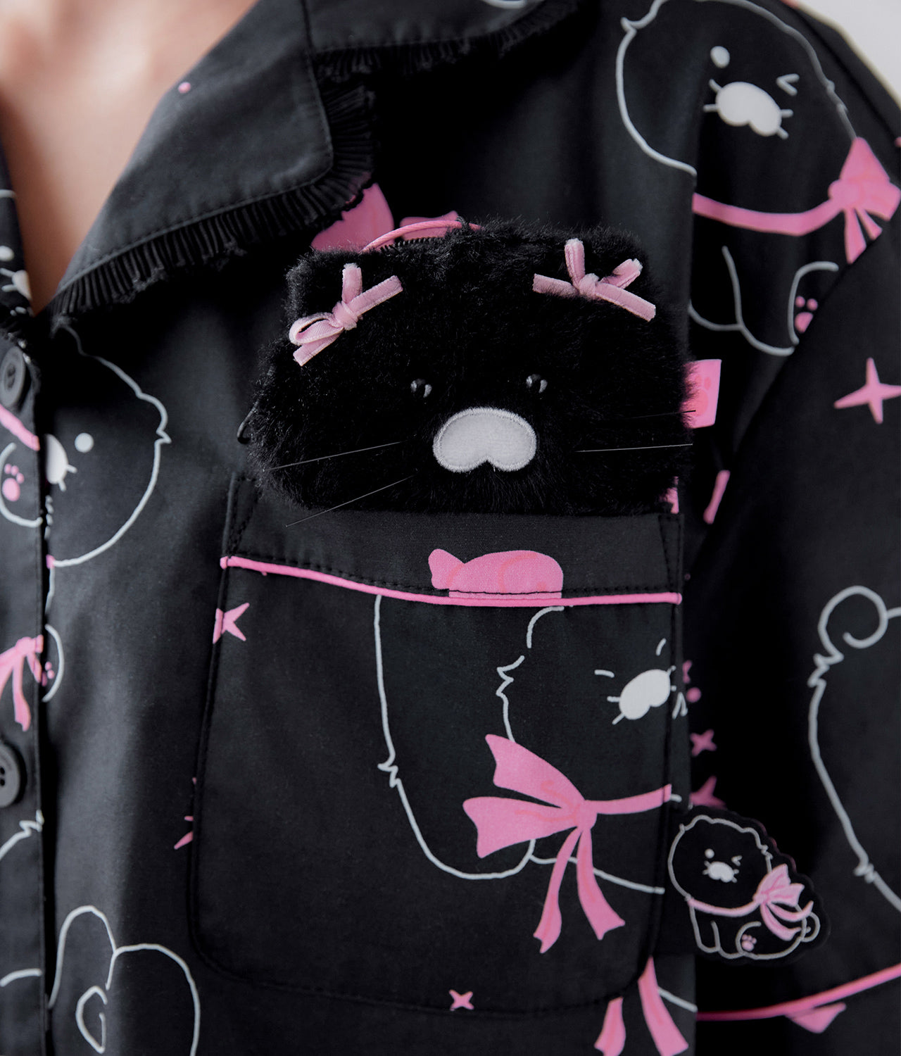 KAKAO FRIENDS - Noir Lovely Femme Pyjama Chunsik - Detail 9