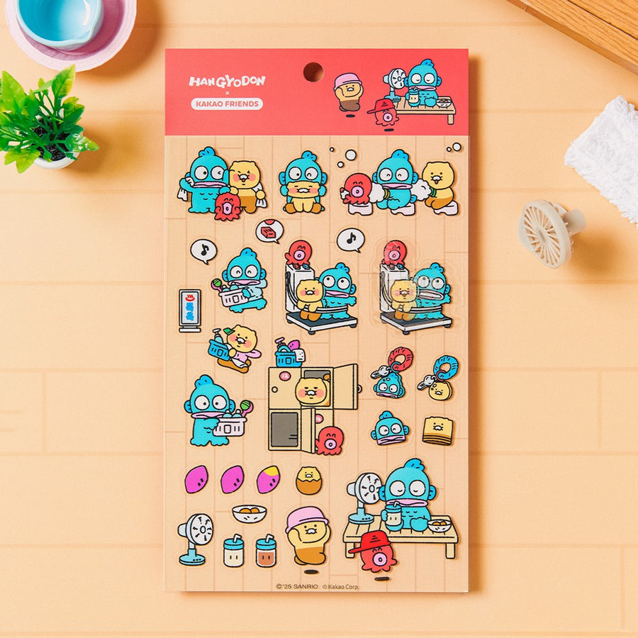 KAKAO FRIENDS - X Friends Transparent Autocollant Rouge Chunsik