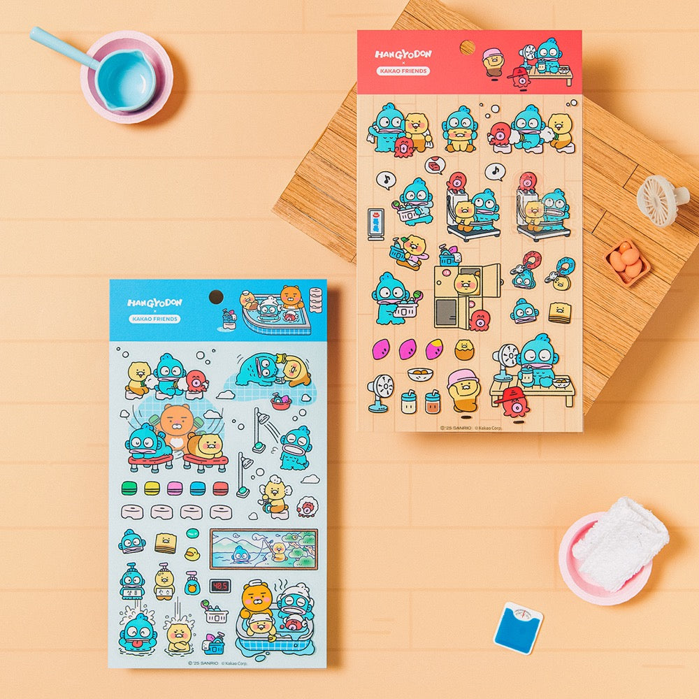 KAKAO FRIENDS - X Friends Transparent Autocollant Rouge Chunsik
