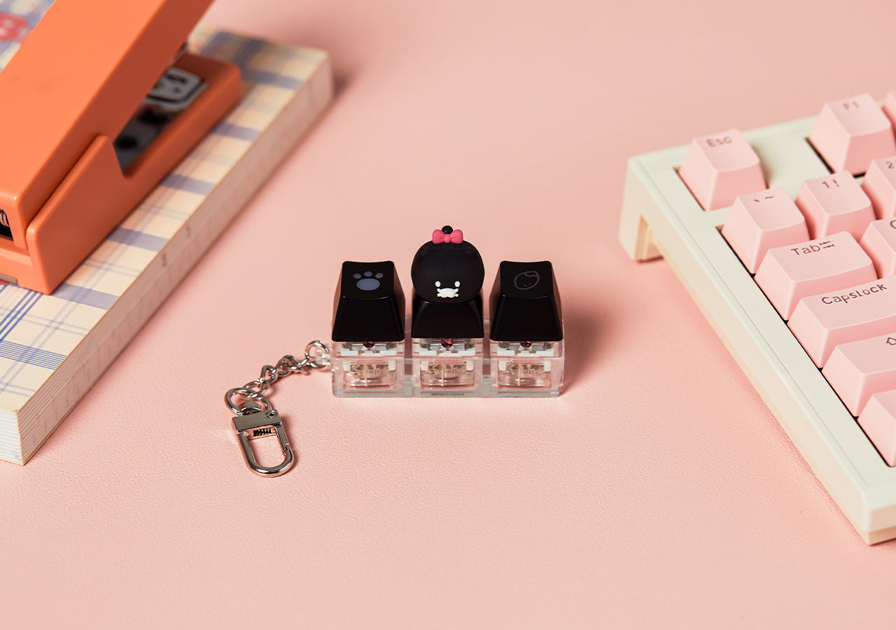 KAKAO FRIENDS - Noir LEDCasquette Figurine Porte-cles Chunsik - Detail 7