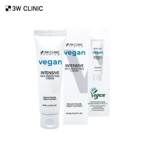 3W CLINIC Premium Vegan Intensive Mela Perfecting Cream 60ml disponible sur Ma petite Coree, ton Eshop 100% K-beauty en direct de Seoul