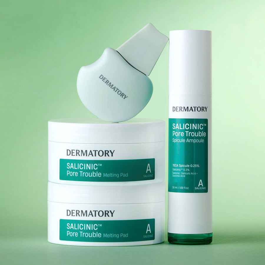 DERMATORY Salicylic Pore Trouble Melting Pad x 2 + Spikele Ampoule + Cleanser