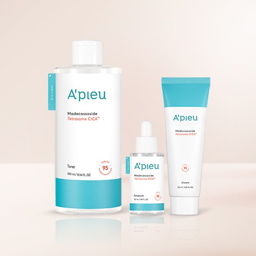 A'PIEU Madecassoide Tetrasome Cica Set (Toner+Ampoule+Cream)