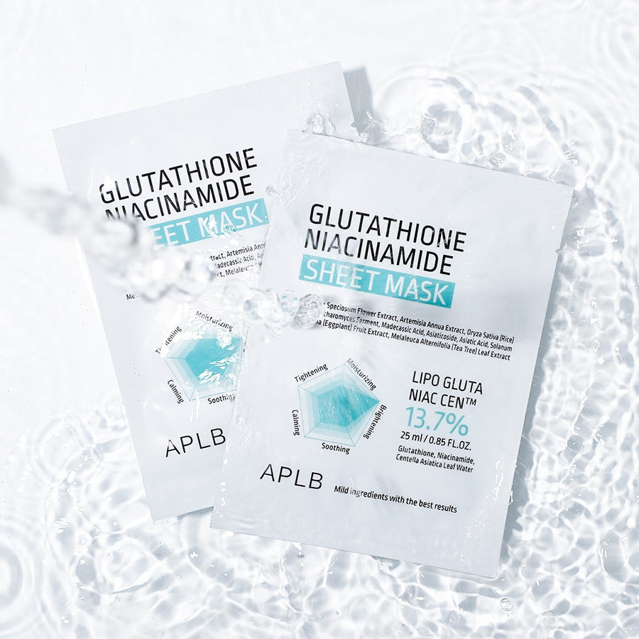 APLB Glutathione Niacinamide Sheet Mask 10-Pack