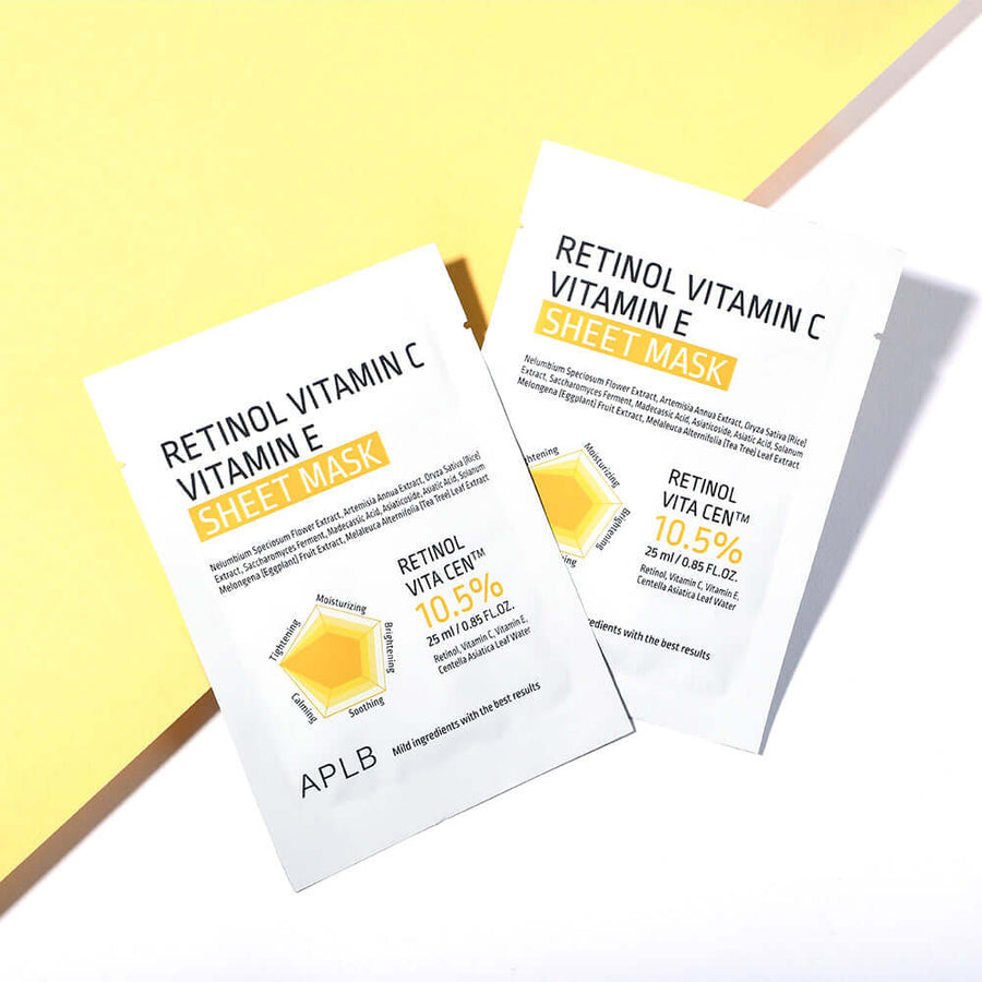 APLB Retinol Vitamin C Vitamin E Sheet Mask 10-Pack