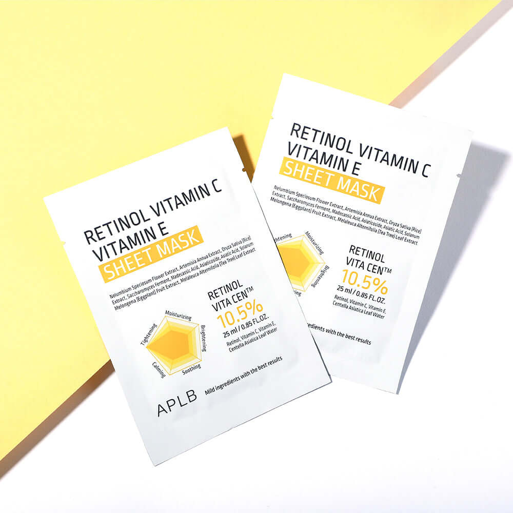 APLB Retinol Vitamin C Vitamin E Sheet Mask 10-Pack