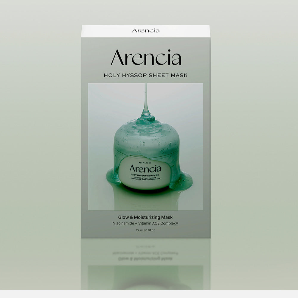 ARENCIA Holy Hyssop Mask Pack (5 piece) disponible sur Ma petite Coree, ton Eshop 100% K-beauty en direct de Seoul