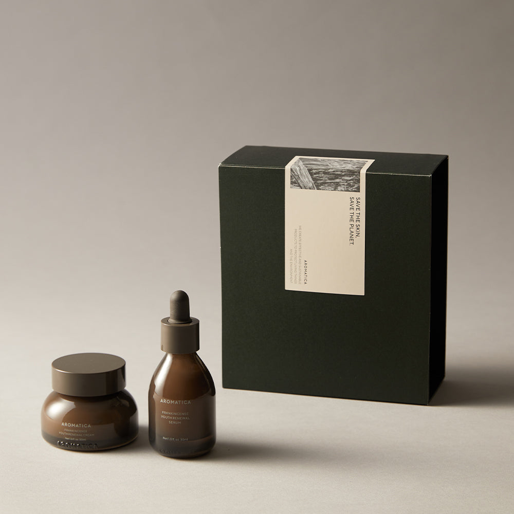 AROMATICA Frankincense Youth Renewal Set (Serum & Cream) disponible sur Ma petite Coree, ton Eshop 100% K-beauty en direct de Seoul