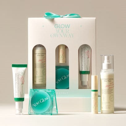 AXIS-Y Glow Holiday Limited Edition (Toner 120ml, Eye Serum 10ml, Serum 50ml & Mirror) disponible sur Ma petite Coree, ton Eshop 100% K-beauty en direct de Seoul