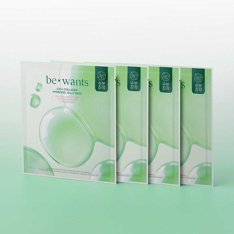 BEWANT Cica Collagen Hydrogel Jelly Mask 4 Sheets