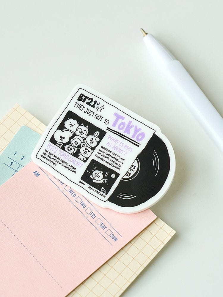 BT21 ACRYLIC MAGNETIC CLIP TOKYO CITY EDITION LINE FRIENDS : pince acrylique aimantée BT21 sur carnets à Tokyo