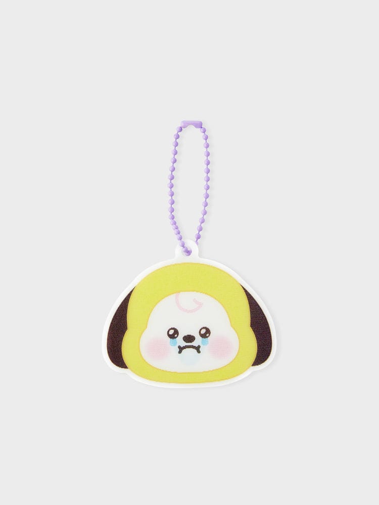 BT21 CHIMMY NEWBORN BABY LENTICULAR 3D KEYRING : porte-clés CHIMMY bébé en pendentif lenticulaire, sur fond clair
