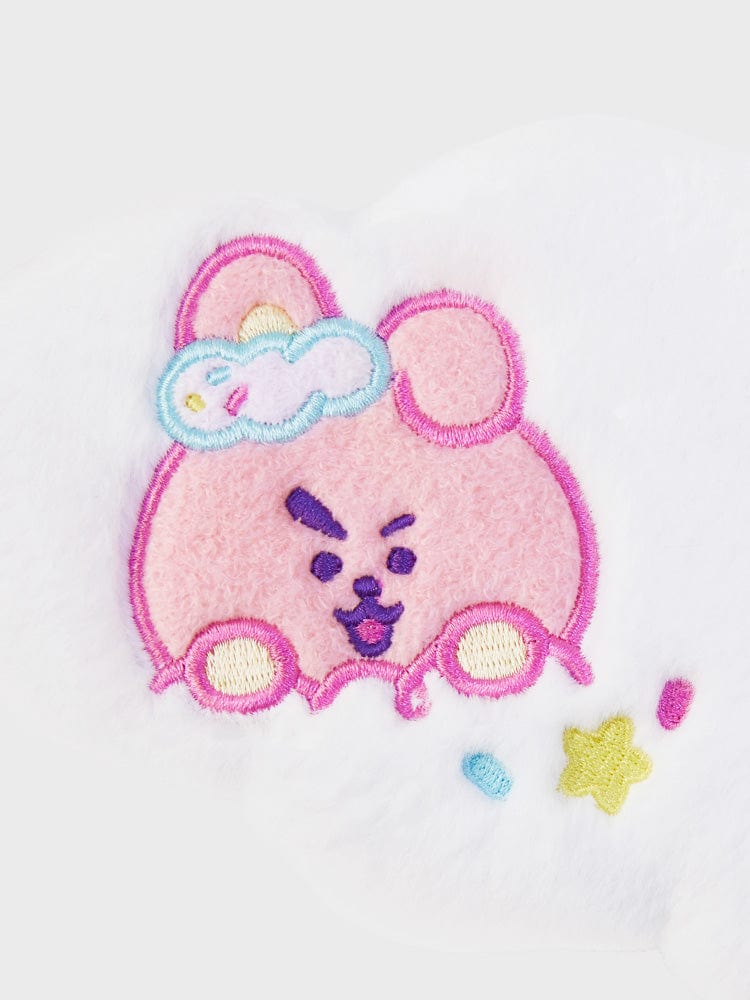 BT21 COOKY SLEEP SHADE ON THE CLOUD EDITION LINE FRIENDS : applique déco kawaii COOKY sur fond blanc, ambiance nuage.
