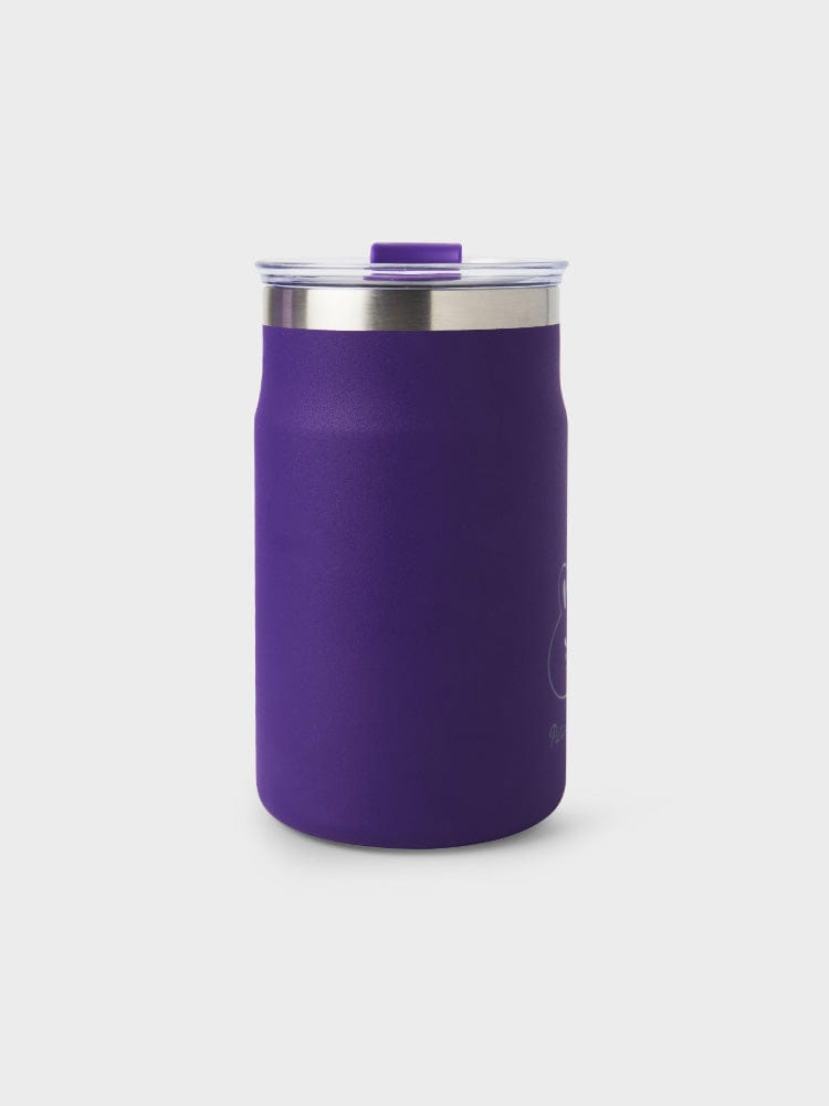 BT21 COOKY TUMBLER PURPLE OF WISH EDITION : gobelet violet COOKY, lapin BTS, rendu sur fond clair, officiel LINE FRIENDS.