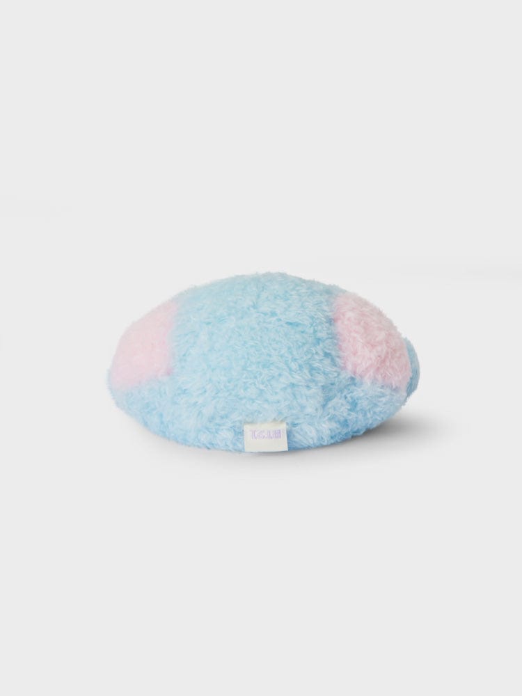 BT21 KOYA minini HANDHELD MIRROR GLITTER EDITION : peluche koala KOYA bleue et rose, style minini, sur fond clair.