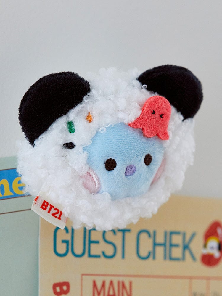 BT21 KOYA minini PLUSH MAGNET BUNSIK : peluche aimant KOYA koala sur boîte, style décor chambre, collection MININI.