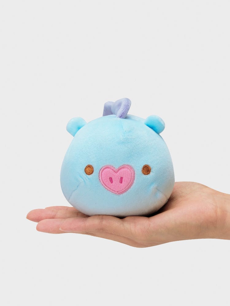 BT21 MANG BABY MOCHI FACE CUSHION (S) LINE FRIENDS, coussin mochi bleu kawaii avec main, ambiance chaleureuse salon