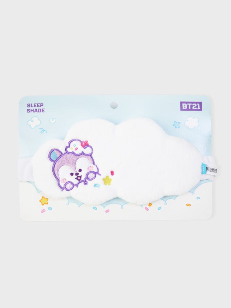 BT21 MANG SLEEP SHADE ON THE CLOUD EDITION : couvre-oreiller nuage, MANG poney masqué, ambiance kawaii LINE FRIENDS.