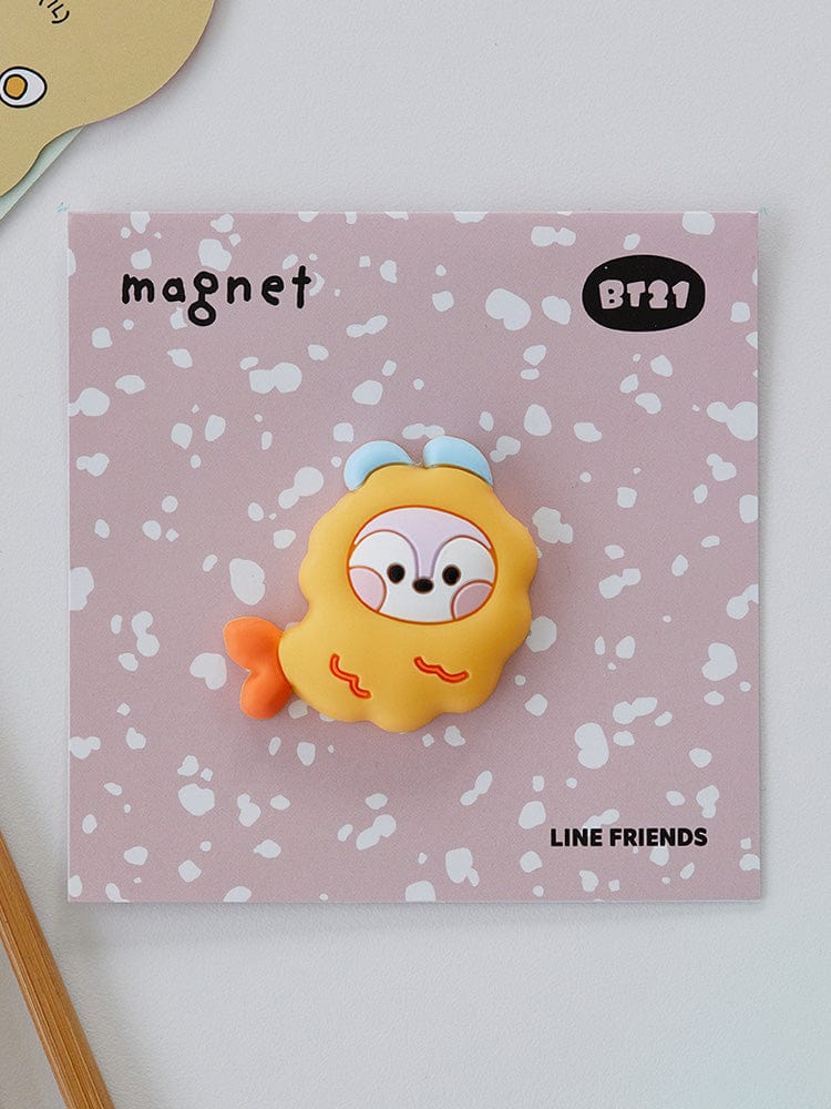 BT21 MANG minini MAGNET BUNSIK, aimant LINE FRIENDS BT21 sur fond violet, poney danseur masqué j-hope, papeterie