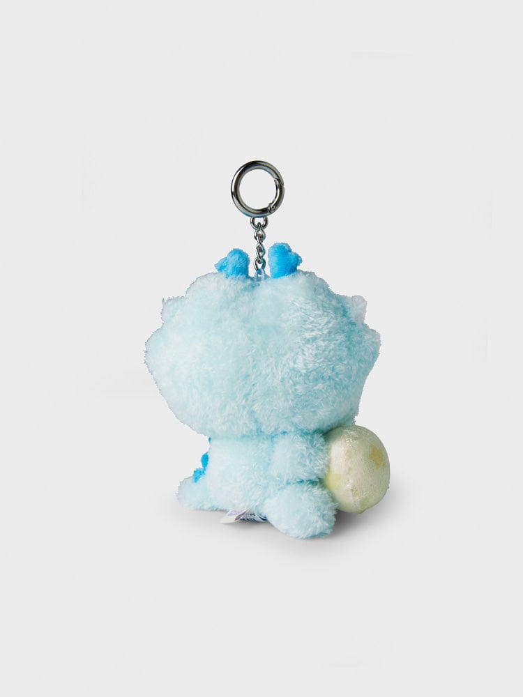 BT21 RJ BABY DOLL KEYRING DRAGON EDITION, porte-clés peluche bleu RJ (LINE FRIENDS) sur fond blanc, fan K-pop.