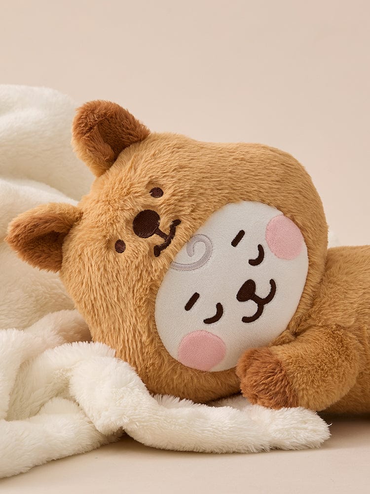 BT21 RJ BABY LYING DOLL FLUFFY, peluche officielle LINE FRIENDS en alpaga couché, décor moelleux en chambre