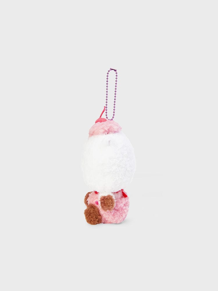 BT21 RJ DOLL KEYRING ON THE CLOUD EDITION, porte-clés alpaga RJ LINE FRIENDS sur fond clair, accessoire K-pop