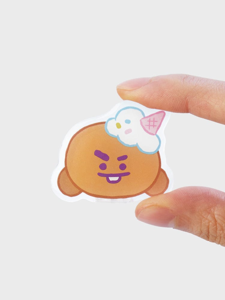BT21 SHOOKY ACRYLIC MAGNETIC CLIP ON THE CLOUD EDITION, clip magnétique acrylique SHOOKY brand LINE FRIENDS sur fond clair