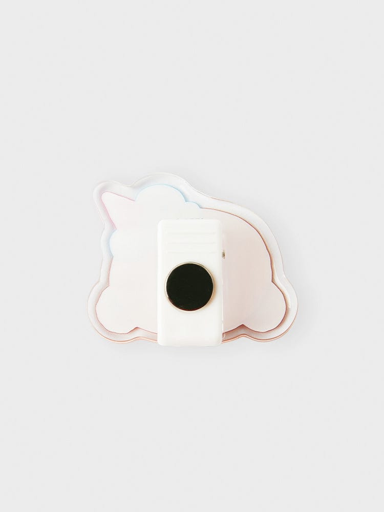 BT21 SHOOKY ACRYLIC MAGNETIC CLIP ON THE CLOUD EDITION : clip acrylique magnétique officiel, motif nuage, sur fond clair.