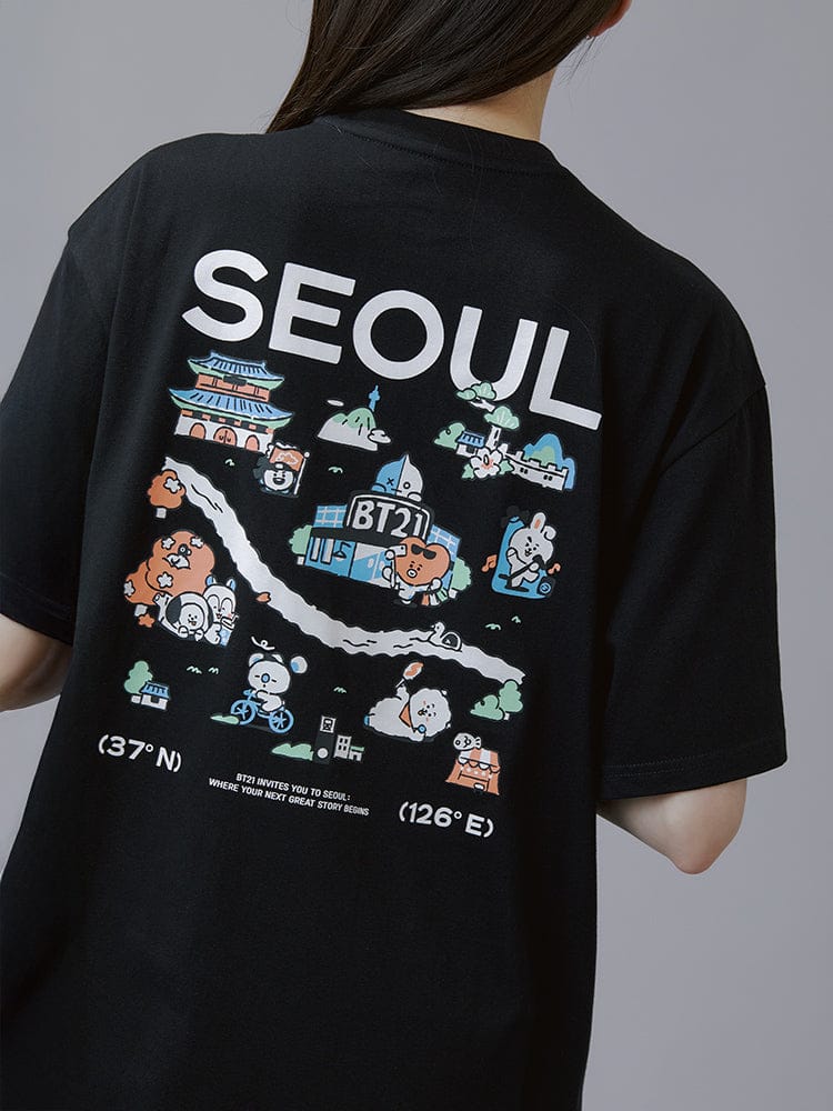 BT21 SHORT SLEEVE T-SHIRTS SEOUL EDITION ver.1 (BLACK)