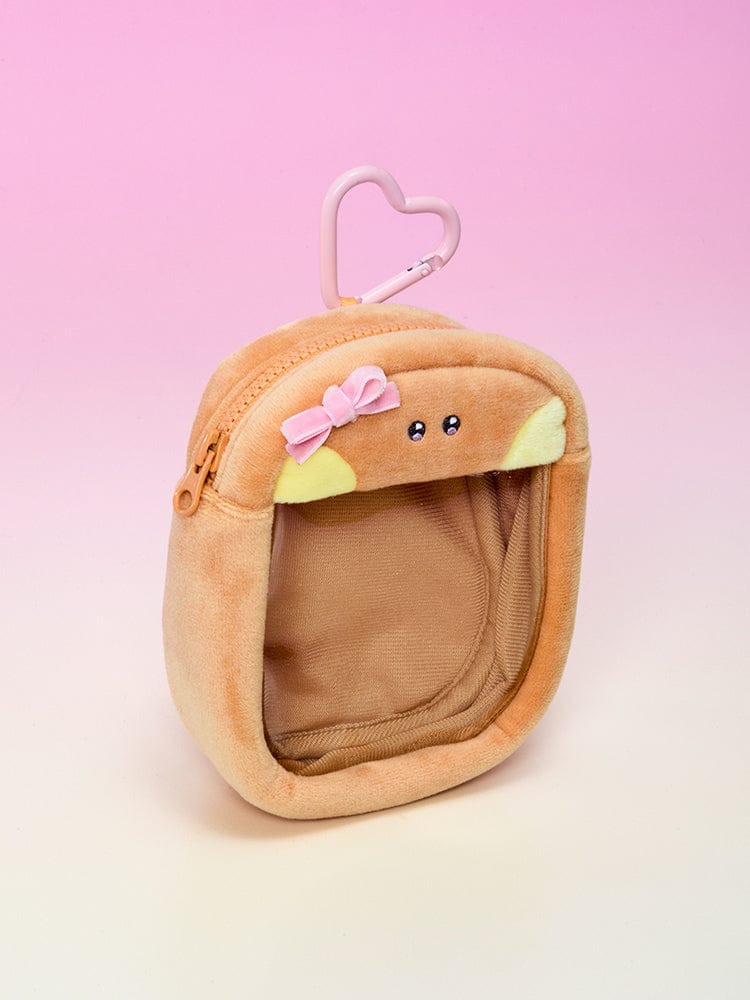 BT21 minini CLEAR BAG CHARM POUCH RIBBONED U, mini pochette transparente LINE FRIENDS, charm avec ruban, décor rose