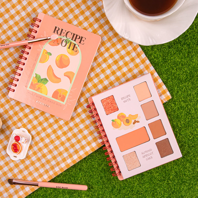 CORINGCO Recipe Note Eyeshadow Palette #02 Almond Apricot Cake disponible sur Ma petite Coree, ton Eshop 100% K-beauty en direct de Seoul