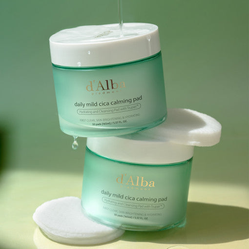 D'ALBA Daily Mild Cica Calming Pad 50p 165ml disponible sur Ma petite Coree, ton Eshop 100% K-beauty en direct de Seoul