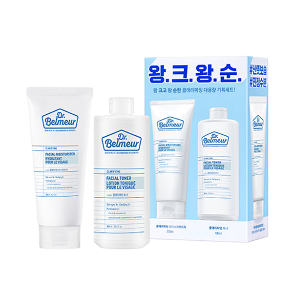 DR.BELMEUR Clarifying Skincare Set (Moisturizer+Toner) disponible sur Ma petite Coree, ton Eshop 100% K-beauty en direct de Seoul