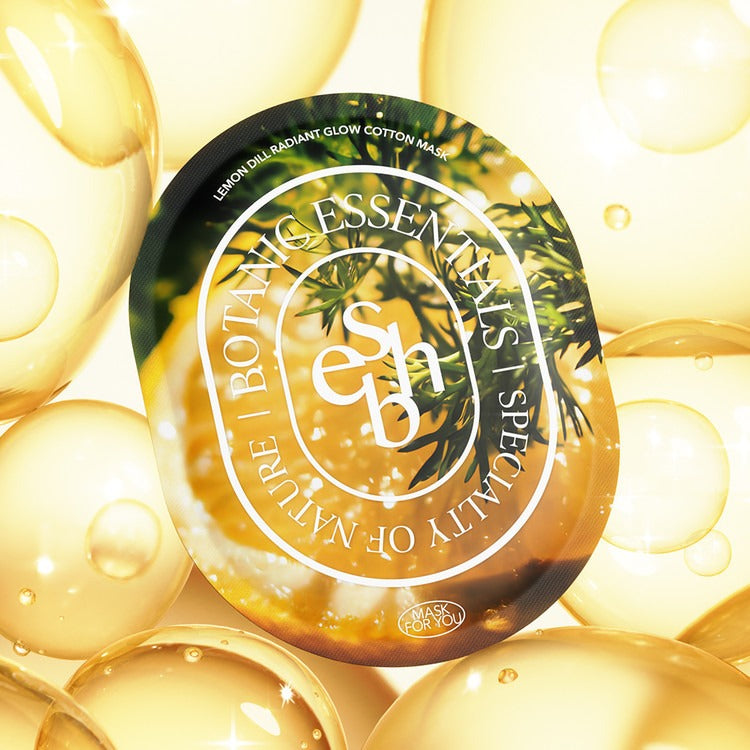 ESSENHERB Lemon Dill Radiant Glow Cotton Mask 5EA