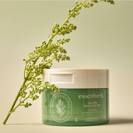 ESSENHERB Tea Tree Mild Clear Pad 60p 160g disponible sur Ma petite Coree, ton Eshop 100% K-beauty en direct de Seoul