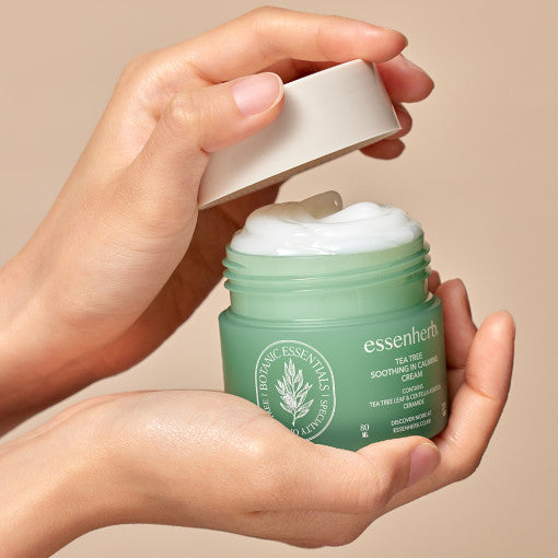 ESSENHERB Tea Tree Soothing In Calming Cream 80ml disponible sur Ma petite Coree, ton Eshop 100% K-beauty en direct de Seoul