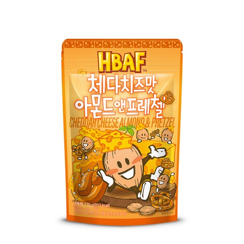 HBAF Cheddar Cheese Almond & Pretzel disponible sur Ma petite Coree, ton Eshop 100% K-beauty en direct de Seoul