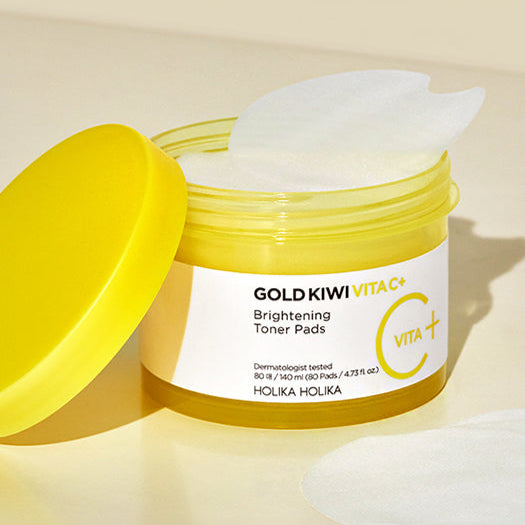 HOLIKA HOLIKA Gold Kiwi Vita C+ Brightening Toner Pads (80 sheets)