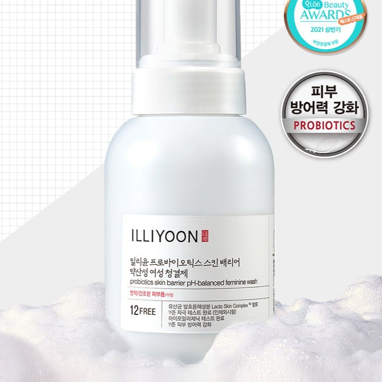 ILLIYOON Probiotics Skin Barrier pH-Balanced Feminine Wash 300ml disponible sur Ma petite Coree, ton Eshop 100% K-beauty en direct de Seoul