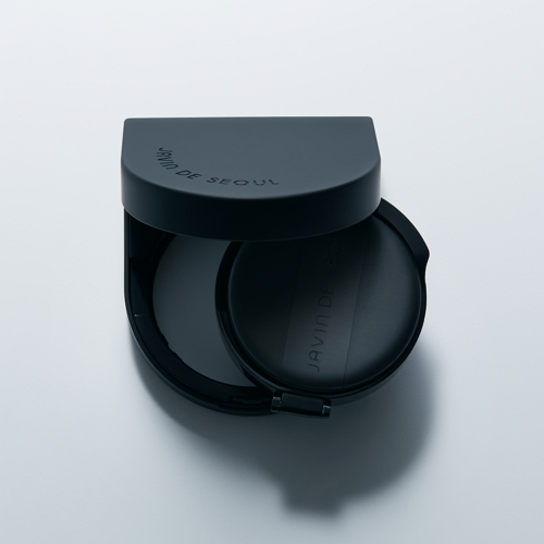 JAVIN DE SEOUL Wink Cushion Mat Pocket 8g, boîte noire sur fond clair, gros plan produit beauté maquillage.