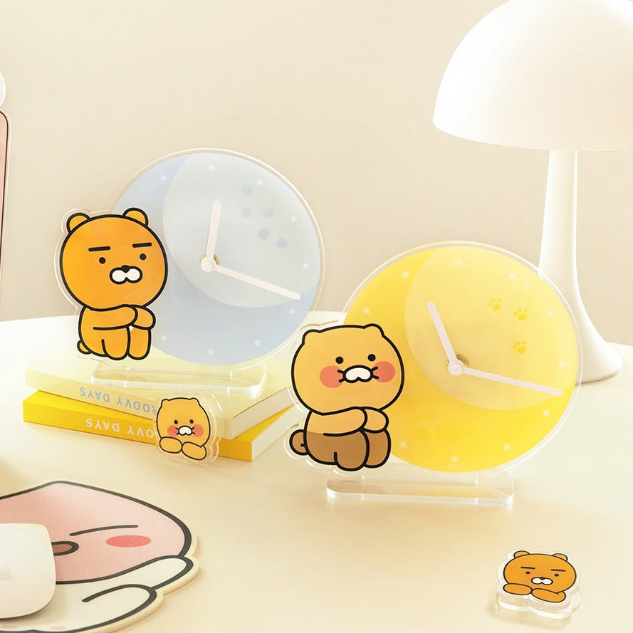 KAKAO FRIENDS Acrylic Table Clock disponible sur Ma petite Coree, ton Eshop 100% K-beauty en direct de Seoul