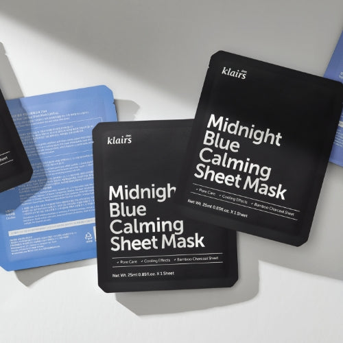 KLAIRS Midnight Blue Calming Sheet Mask disponible sur Ma petite Coree, ton Eshop 100% K-beauty en direct de Seoul