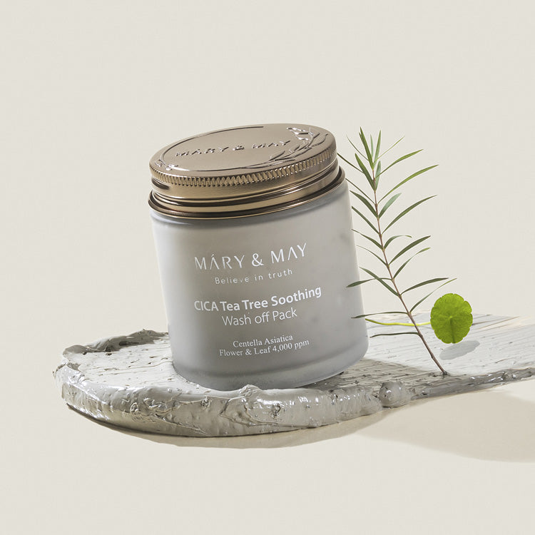 MARY & MAY Cica Tea Tree Soothing Wash off Pack 125g disponible sur Ma petite Coree, ton Eshop 100% K-beauty en direct de Seoul