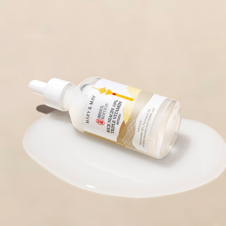 MARY & MAY Rice Niacin 10% triple Vitamin Serum disponible sur Ma petite Coree, ton Eshop 100% K-beauty en direct de Seoul