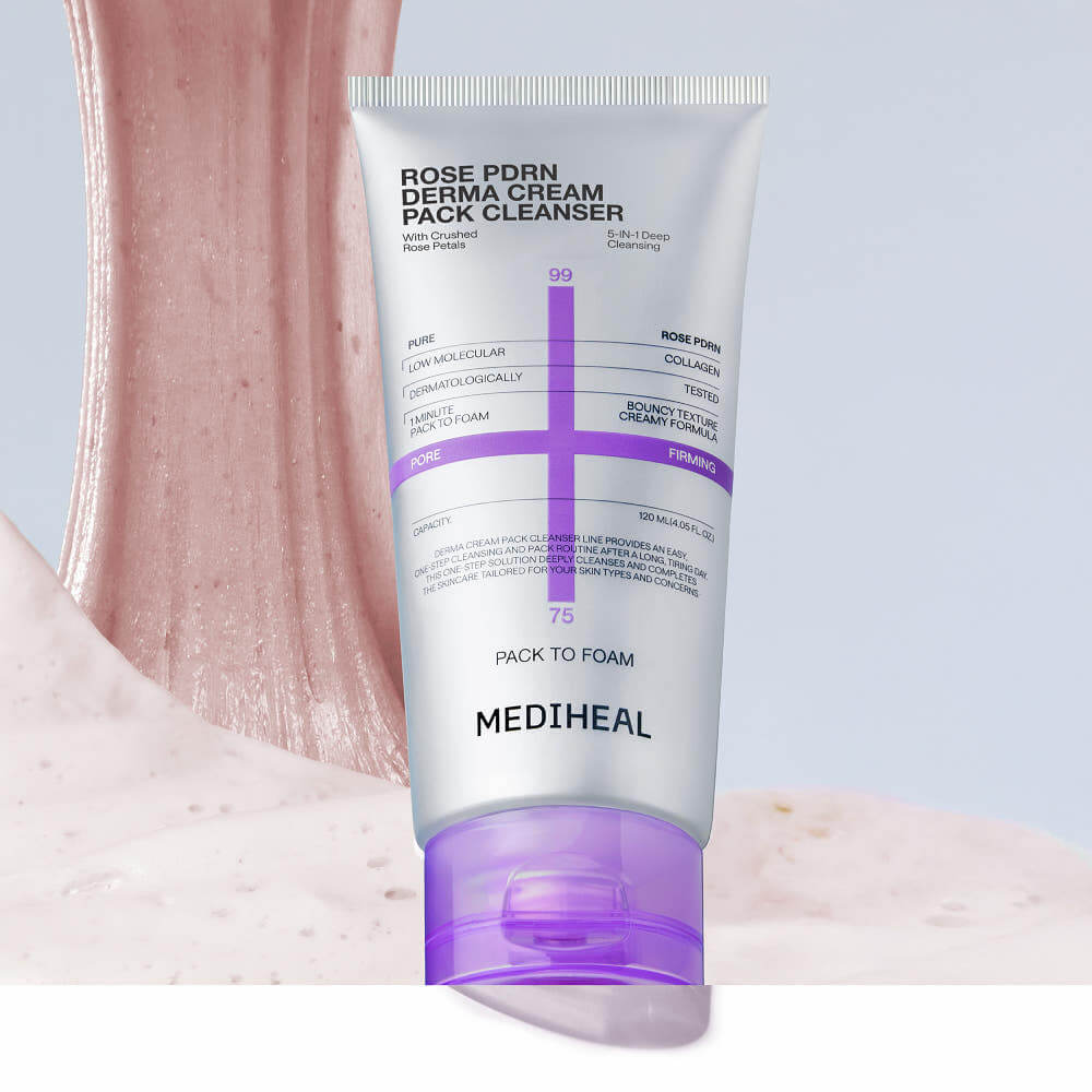 MEDIHEAL Rose PDRN Derma Cream Pack Cleanser 120ml