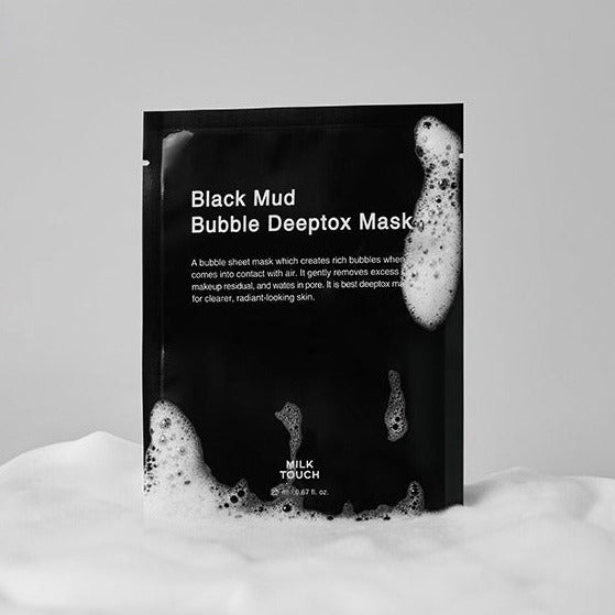 MILK TOUCH Black Mud Bubble Deeptox Mask 5p disponible sur Ma petite Coree, ton Eshop 100% K-beauty en direct de Seoul
